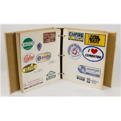 BINDER OF ASSORTED OIL FIELD STICKERS