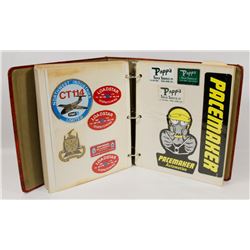 BINDER OF ASSORTED OIL FIELD STICKERS