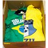 Image 1 : BOX OF BRAZIL T-SHIRTS ASSORTED SIZES