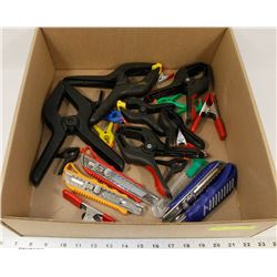 FLAT OF CLAMPS & BOX CUTTERS