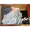 Image 1 : BOX WITH ASSORTED DISH TOWELS, SEDUCTION BOOT