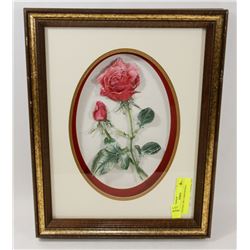 VINTAGE 1985 3 DIMENSIONAL ROSE JEAN RAMAWKO