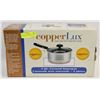 Image 1 : NEW COPPERLUX 3QT SAUCE PAN.