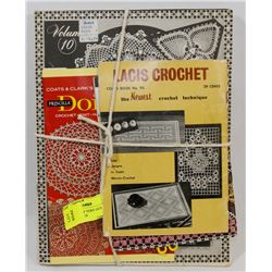 COLLECTION OF VERY OLD CROCHET BOOKS