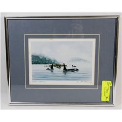 ORCA FAMILY FRAMED PRINT