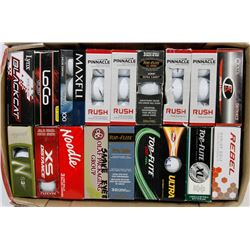 FLAT OF ASSORTED RECLAIMED GOLF BALLS.