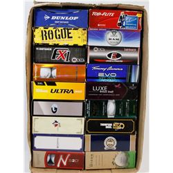 FLAT OF ASSORTED RECLAIMED GOLF BALLS.