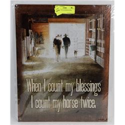 LARGE METAL BLESSINGS SIGN