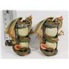 Image 1 : TWO NEW CERAMIC DRAGON CANDLE HOLDERS.