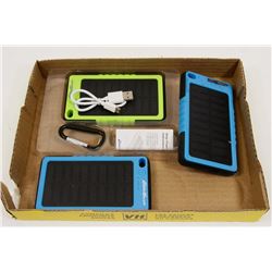 LOT OF 3 EDDIE BAUER SOLAR POWER BATTERY CHARGERS