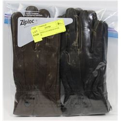 2PK LADIES LEATHER GLOVES MEDIUM.