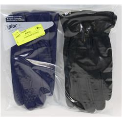 2PK LADIES LEATHER GLOVES MEDIUM.