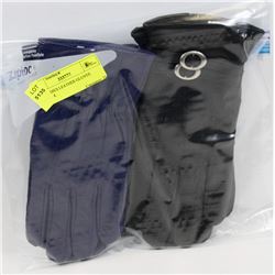 2PK LADIES LEATHER GLOVES MEDIUM.