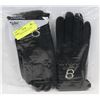 Image 1 : 2PK LADIES LEATHER GLOVES SMALL.