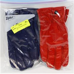 2PK LADIES LEATHER GLOVES X-LARGE.