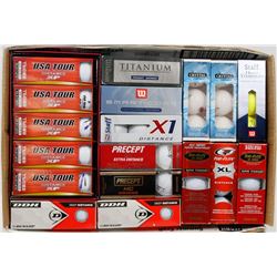 FLAT OF 18 NEW GOLF BALLS