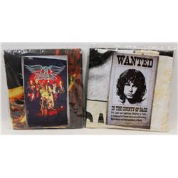 TWO ROCK N ROLL FLAGS.