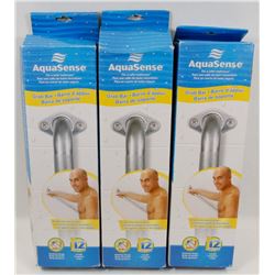 3 BOXES OF AQUASENSE GRAB BARS, 12" EACH.