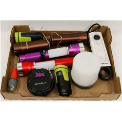 LOT OF EDDIE BAUER MULTIFUNCTION FLASHLIGHTS