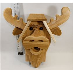 NEW HANDMADE "MOOSE" BIRDHOUSE.