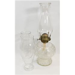 COAL OIL LANTERN WITH EXTRA LANTERN SHADE.