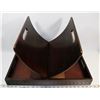 Image 1 : WOOD SERVING TRAY & MAGAZINE RACK.