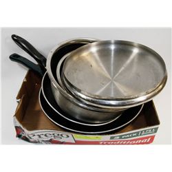 CAMPERS DELIGHT, MISC POTS AND PANS, AND STAINLESS