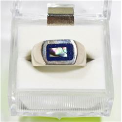 7) STERLING SILVER MOTHER OF PEARL RING SIZE 9