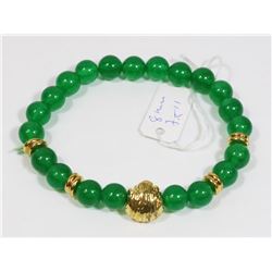 #70-GREEN EMERALD BEAD BRACELET
