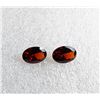 Image 1 : 8)  LOT OF 2 MATCHED OVAL GARNET
