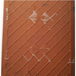 18)  HAND PAINTED PORCELAIN TILE OF AZTEC