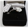 Image 1 : NEW STERLING 925 SILVER RING SIZE 8 CUBIC STONES.