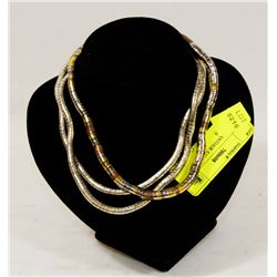 3 BLACK PANTHER STYLE NECKLACES.