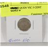 1886 SMALL 6 QUEEN VIC 5 CENT COIN