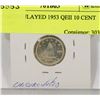 UNCIRCULATED 1953 QEII 10 CENT COIN