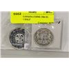 LOT OF 2 CANADA COINS 1964 $1 COIN, 1951 HALF