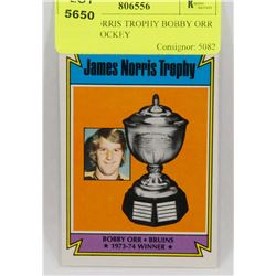 JAMES NORRIS TROPHY BOBBY ORR BRUINS HOCKEY