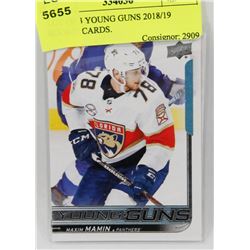 LOT OF 3 YOUNG GUNS 2018/19 ROOKIE CARDS.