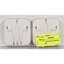 A PAIR OF GENUINE IPHONE EARPHONES