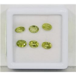 #9- NATURAL GREEN PERIDOT GEMSTONES  5.5CT