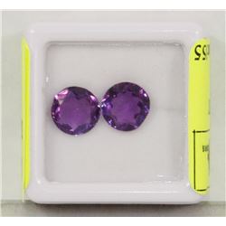 #4-NATURAL PURPLE AMETHYST GEMSTONES 3CT