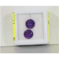 #2-NATURAL PURPLE AMETHYST GEMSTONES 3.5CT