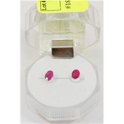 #18-NATURAL RUBY STUD EARRINGS