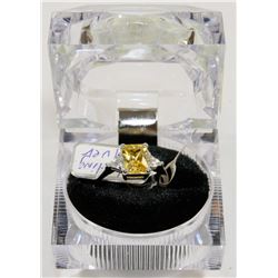 NEW STERLING SILVER 925 SILVER CUBIC STONE RING