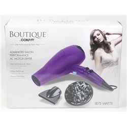 CONAIR BOUTIQUE ADVANCED SALON AC MOTOR DRYER.