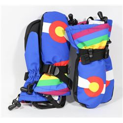 BOODUN LOT OF 2 KID/TEEN MED  WINTER SKI GLOVES,