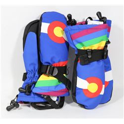 BOODUN LOT OF 2 KID/TEEN SMALL  WINTER SKI GLOVES,