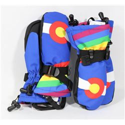 BOODUN LOT OF 2 KID/TEEN SMALL  WINTER SKI GLOVES,