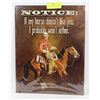 Image 1 : LARGE NOTICE METAL SIGN