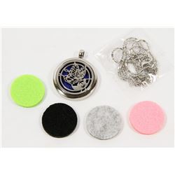NEW! ESSENTIAL OIL DIFFUSER LOCKET PENDANT SET